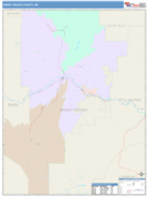 Sweet Grass County, MT Digital Map Color Cast Style
